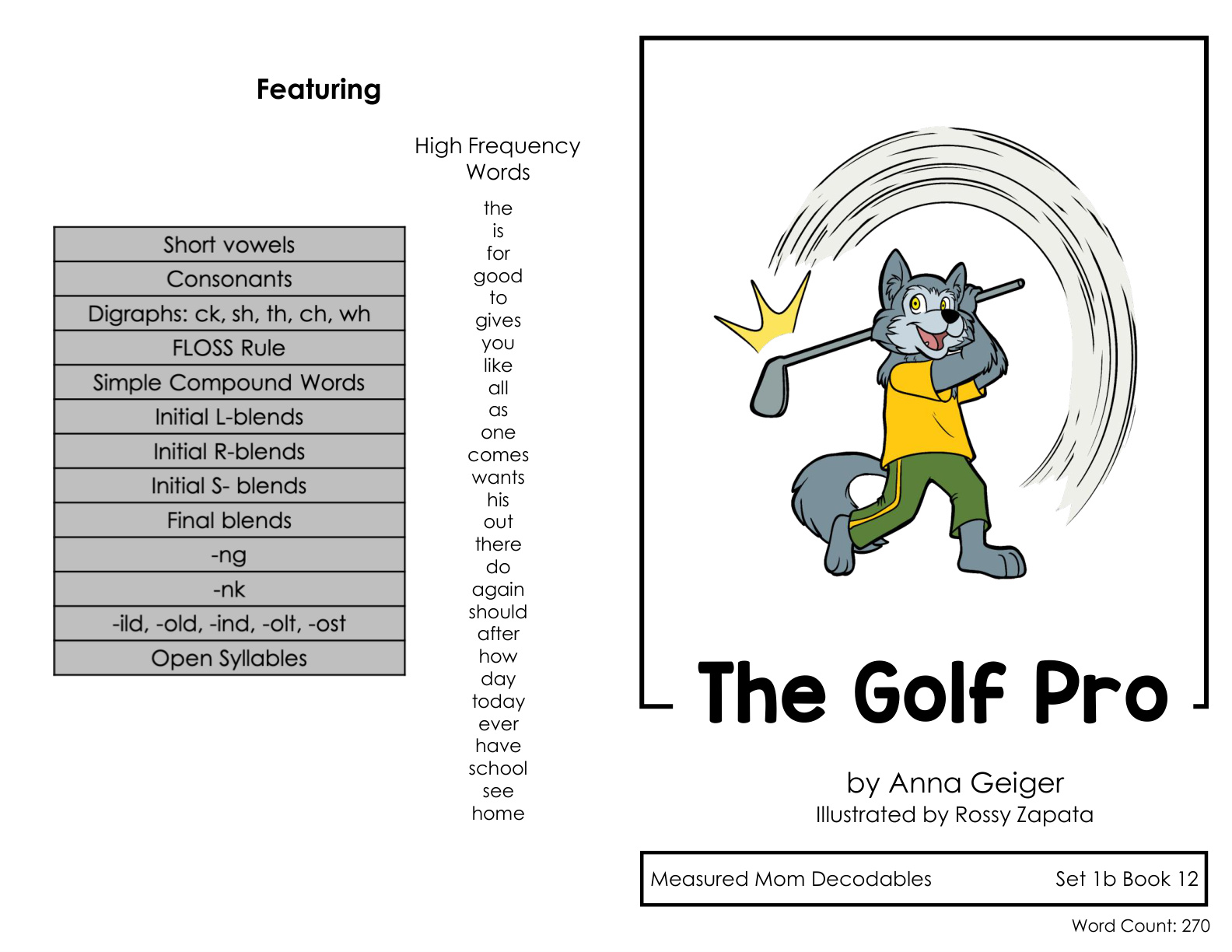 Decodable Set 1b - Book 12 - The Golf Pro